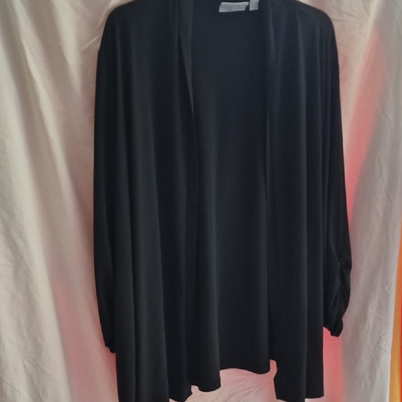 Susan Graver Black Women's light  stretchable over jacket - Picture 1 of 14